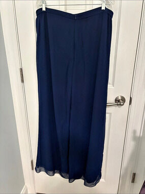 Emma Street chiffon flowing Pants in Blue Size 18 New